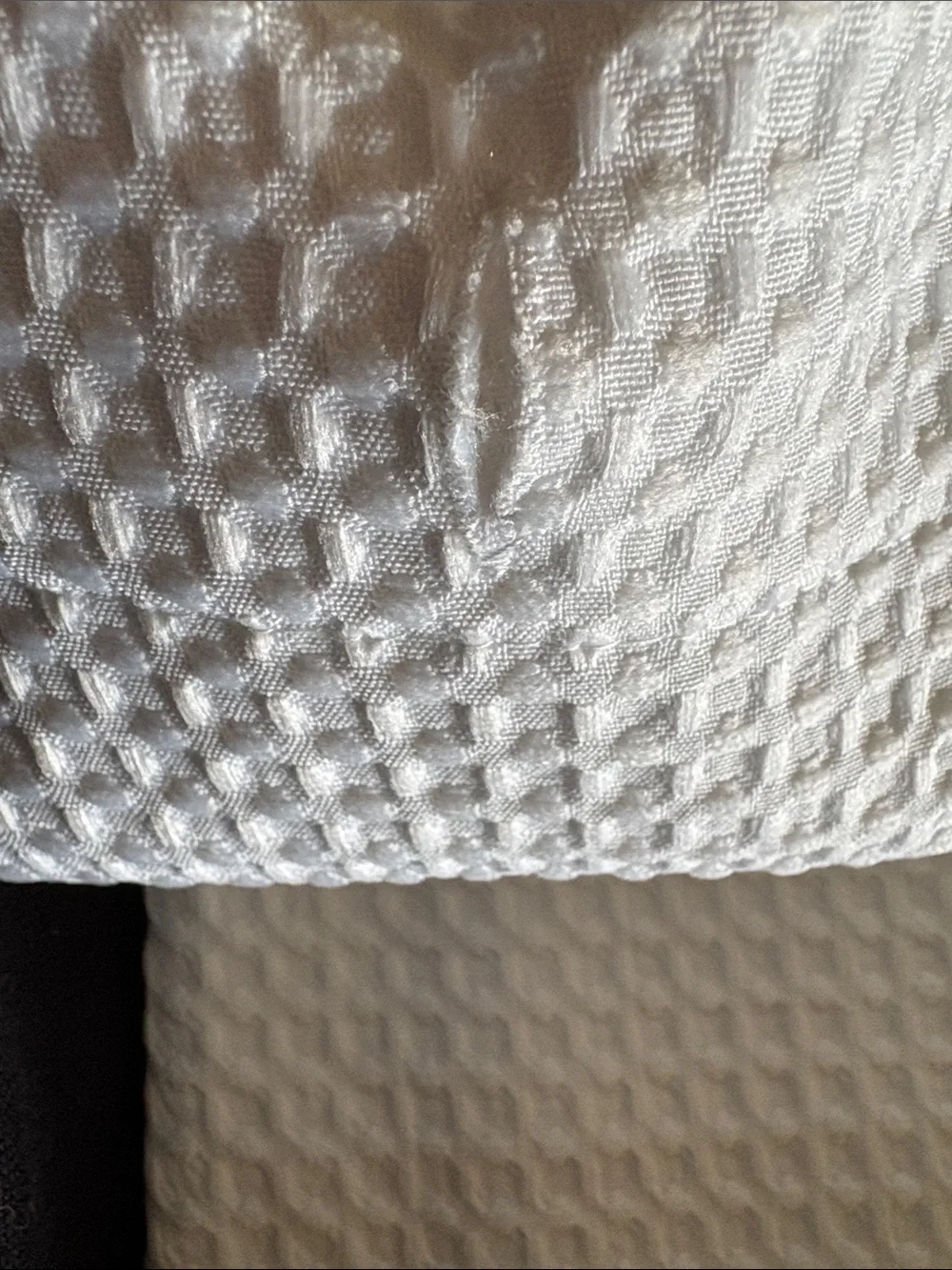 New in zipper bag -Hotel Collection White Waffle-Texture Shower Curtain.
